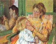 Mary Cassatt Mother Combing her Child Hair France oil painting artist